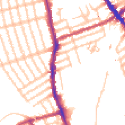 Daytime road noise heatmap for SW19 8EN