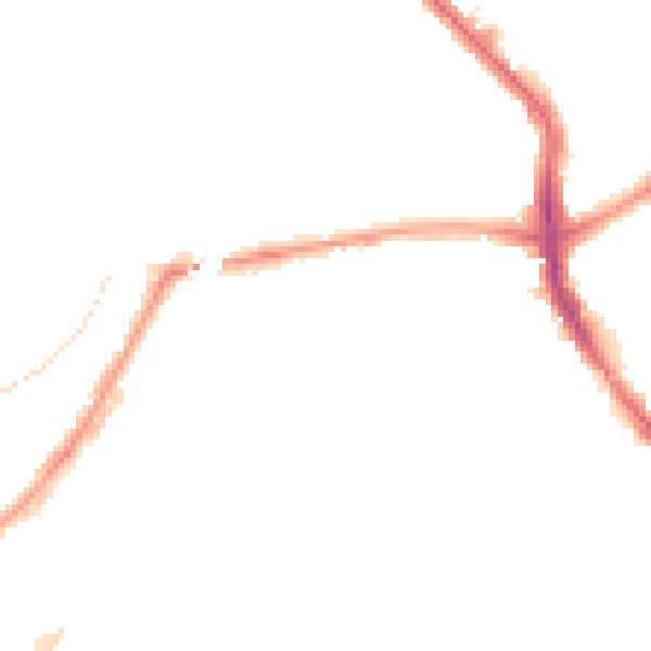 Night-time road noise heatmap for SW19 8JT
