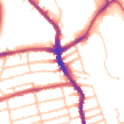 Daytime road noise heatmap for SW19 8LA