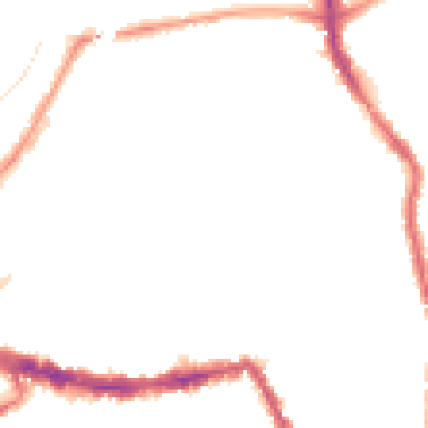 Night-time road noise heatmap for SW19 8PE