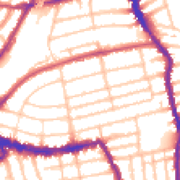 Daytime road noise heatmap for SW19 8PW