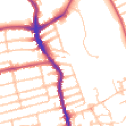 Daytime road noise heatmap for SW19 8SJ