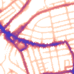 Daytime road noise heatmap for SW19 8SU