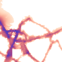 Night-time road noise heatmap for SW1E 5BA
