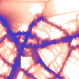 Daytime road noise heatmap for SW1E 5BH