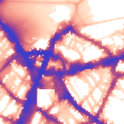Daytime road noise heatmap for SW1E 5BY