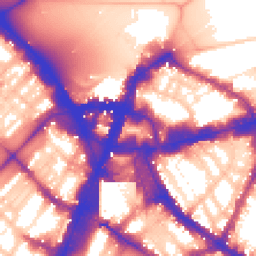 Daytime road noise heatmap for SW1E 5DJ