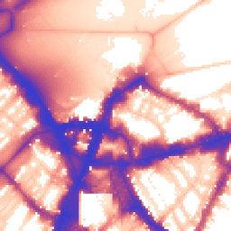 Daytime road noise heatmap for SW1E 5ER