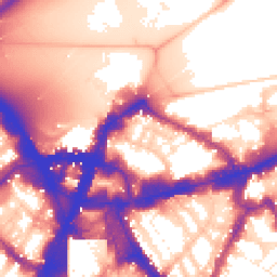 Daytime road noise heatmap for SW1E 5HS