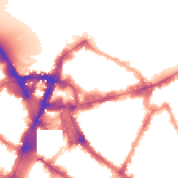 Night-time road noise heatmap for SW1E 5JE