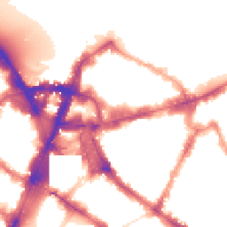Night-time road noise heatmap for SW1E 5JH