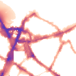 Night-time road noise heatmap for SW1E 5JL