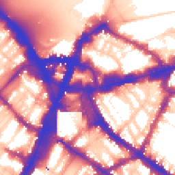 Daytime road noise heatmap for SW1E 5LA