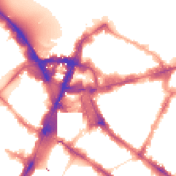 Night-time road noise heatmap for SW1E 5LA