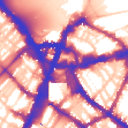 Daytime road noise heatmap for SW1E 5LB