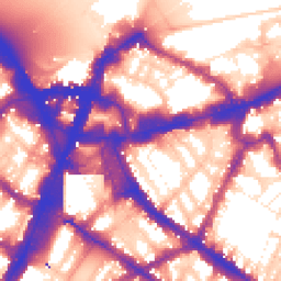 Daytime road noise heatmap for SW1E 5NA