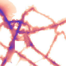 Night-time road noise heatmap for SW1E 5NA