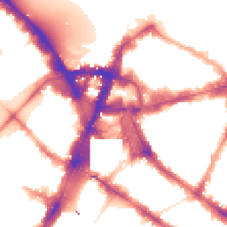 Night-time road noise heatmap for SW1E 5ND