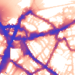 Daytime road noise heatmap for SW1E 5NH