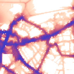 Daytime road noise heatmap for SW1E 6AN