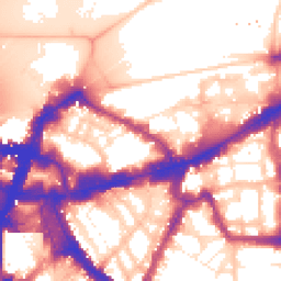Daytime road noise heatmap for SW1E 6AQ