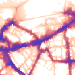 Daytime road noise heatmap for SW1E 6AZ