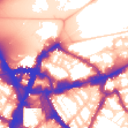 Daytime road noise heatmap for SW1E 6HR