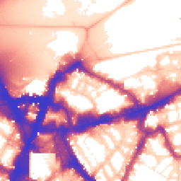 Daytime road noise heatmap for SW1E 6PL