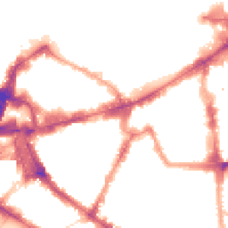 Night-time road noise heatmap for SW1E 6QT