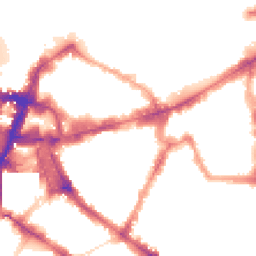 Night-time road noise heatmap for SW1E 6RA