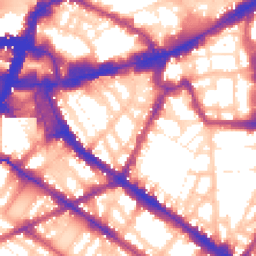 Daytime road noise heatmap for SW1P 1DP