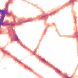 Night-time road noise heatmap for SW1P 1DS