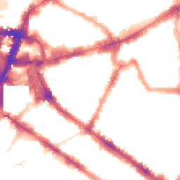 Night-time road noise heatmap for SW1P 1DT