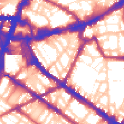Daytime road noise heatmap for SW1P 1EF