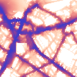 Daytime road noise heatmap for SW1P 1EN