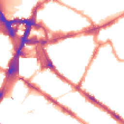 Night-time road noise heatmap for SW1P 1ER