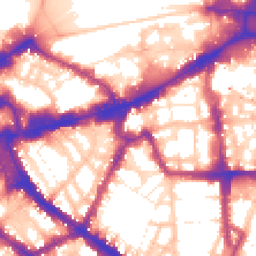 Daytime road noise heatmap for SW1P 1HE
