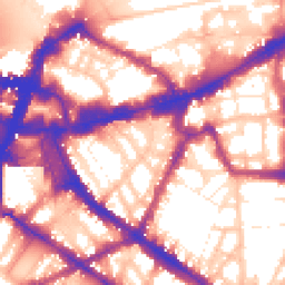 Daytime road noise heatmap for SW1P 1HL