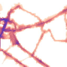 Night-time road noise heatmap for SW1P 1HL