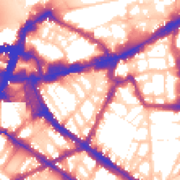 Daytime road noise heatmap for SW1P 1HN
