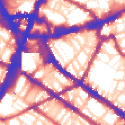 Daytime road noise heatmap for SW1P 1HY