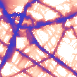 Daytime road noise heatmap for SW1P 1HZ
