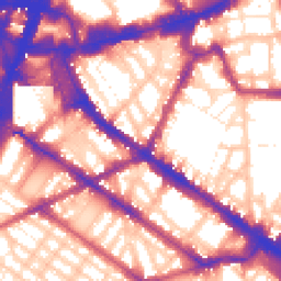 Daytime road noise heatmap for SW1P 1JH
