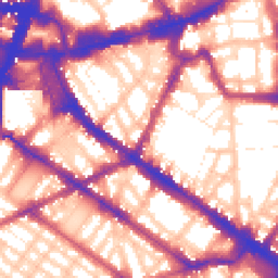 Daytime road noise heatmap for SW1P 1JP