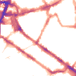 Night-time road noise heatmap for SW1P 1JP