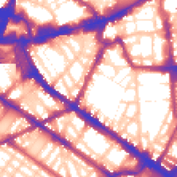 Daytime road noise heatmap for SW1P 1LQ