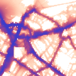 Daytime road noise heatmap for SW1P 1LT
