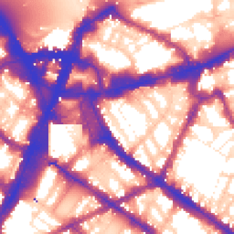 Daytime road noise heatmap for SW1P 1NP