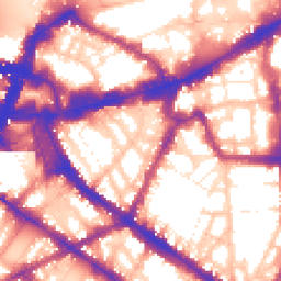 Daytime road noise heatmap for SW1P 1PA