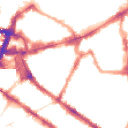 Night-time road noise heatmap for SW1P 1PA